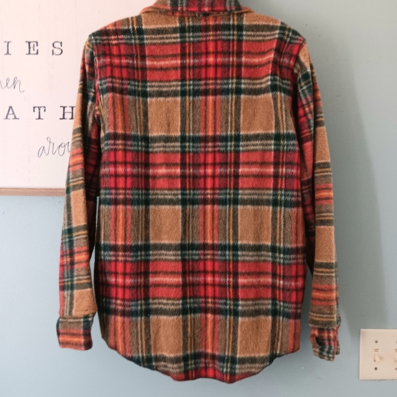 Wool, Melton Outer-wear Flannel Button Up Shirt Jacket Mens Size Small Vintage - Picture 4 of 12